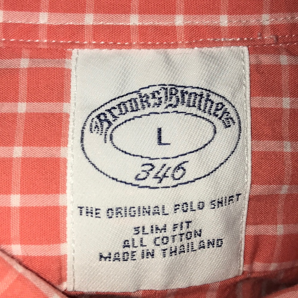 Long sleeve brooks brothers shirt orange